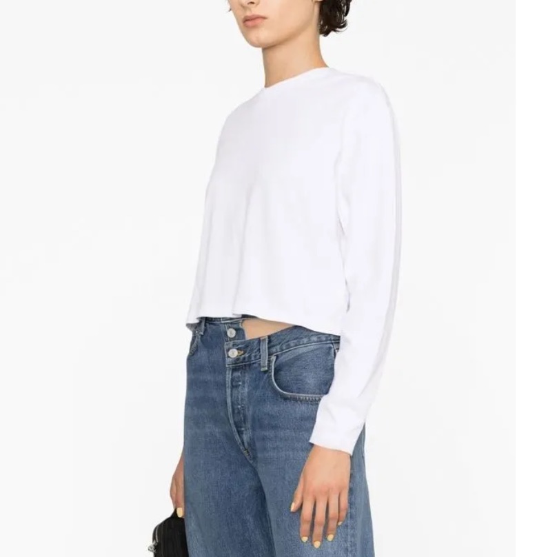 Agolde Long-Sleeve Crop Top Size Small